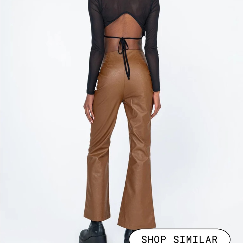NWT Princess Polly pu pants brown size 2 !